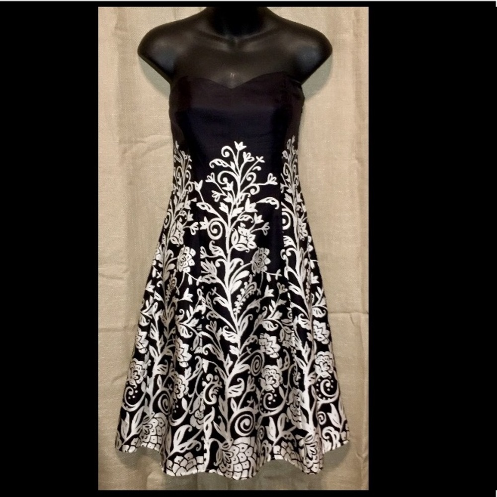 WH/BM Silky Strapless Dress Formal Party NWOT